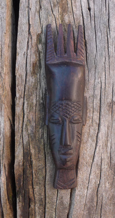 Masque semainier en bois d'ébène - Artisanat du Sénégal