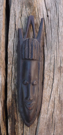 Masque ancien Africain en bois d'ébène - Artisanat du Sénégal