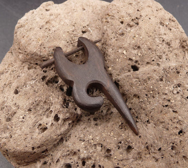 Boucle d'oreille piercing tribale en bois de sono