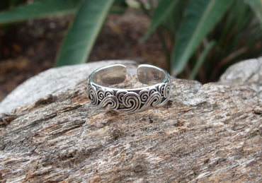 Bague Fūjin dieu du vent Japonais en argent 925