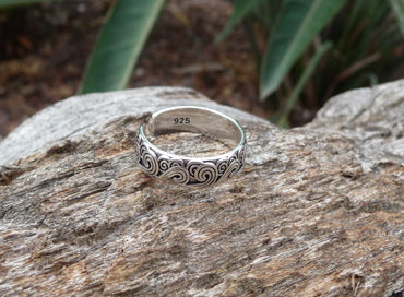 Bague Fūjin dieu du vent Japonais en argent 925