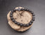 Bracelet en pierre de lave véritable 8 mm + 1 breloque croix en pierre