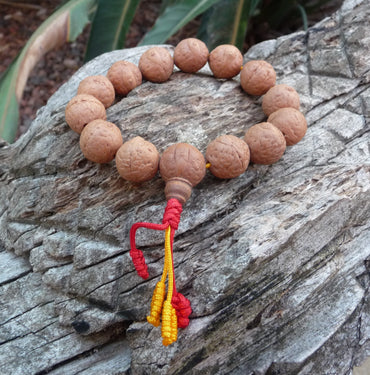 Bracelet mala tibétain en graines de Bodhi du Népal