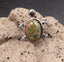 Bague tortue en Jaspe Vert - Taille réglable