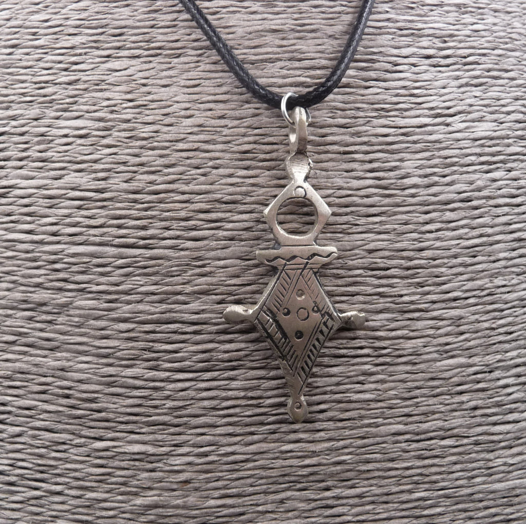 Collier Croix du sud touareg argent Niger pendentif d'Agadez