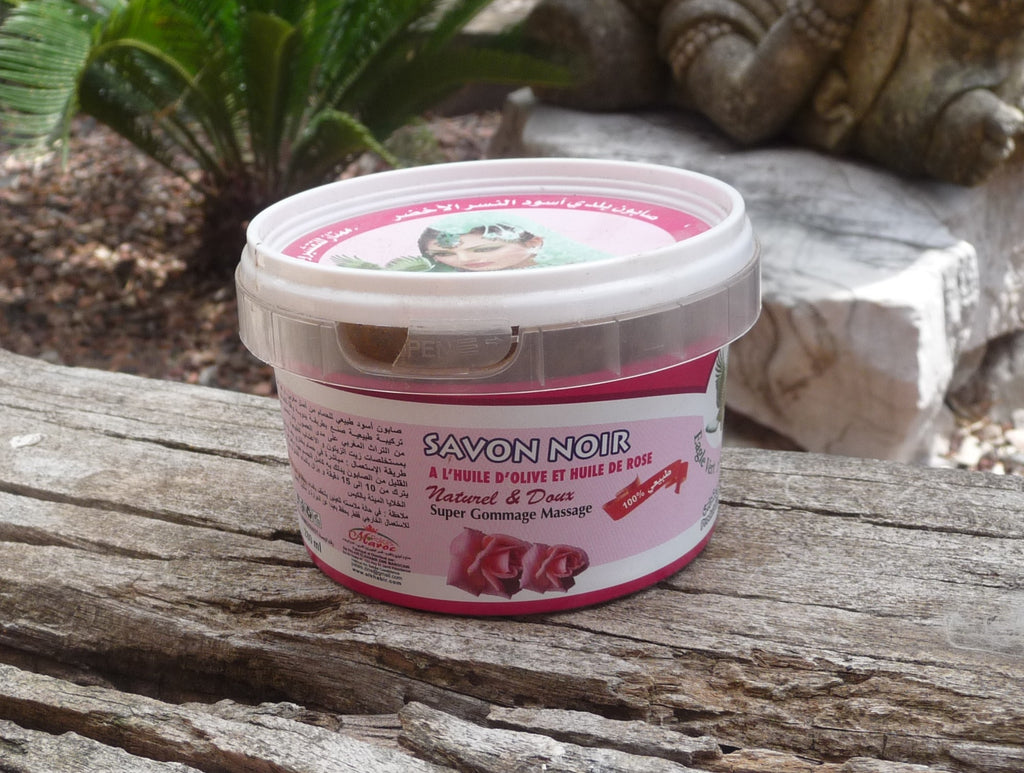 Savon Noir Beldi Huile de Rose BIO 100 % Naturel 250 g