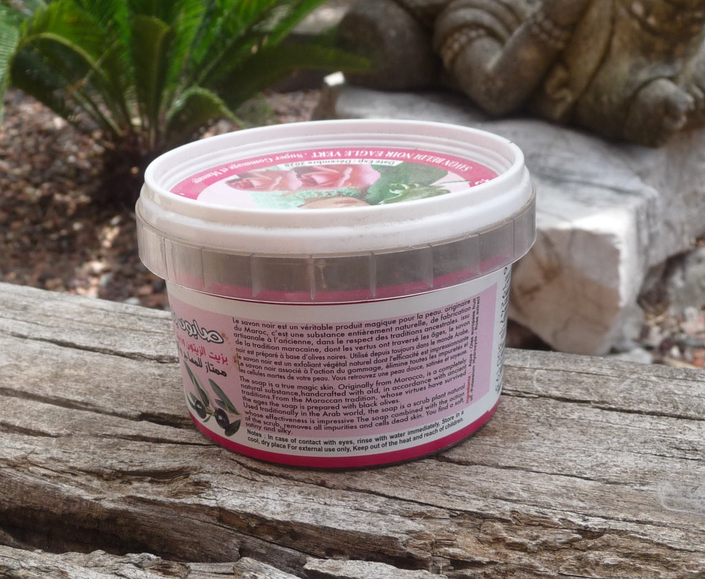 Savon Noir Beldi Huile de Rose BIO 100 % Naturel 250 g
