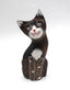 Chat en bois peint 15 cm artisanat Indonésie