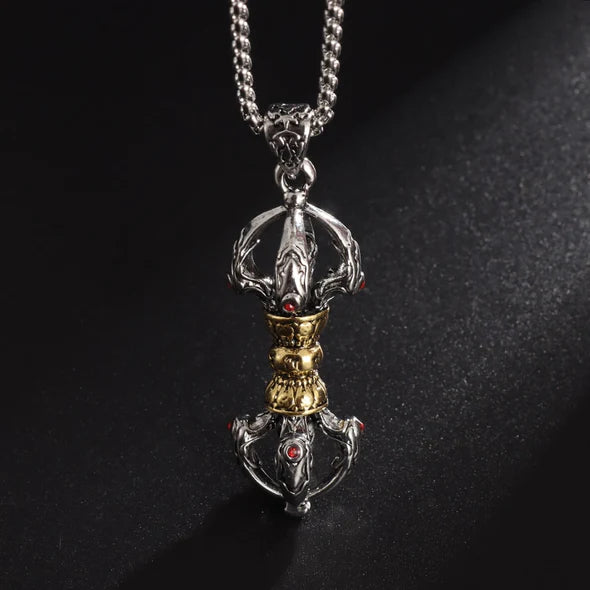 Collier Pendentif Bouddhiste de Protection Vajra