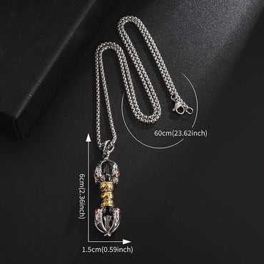 Collier Pendentif Bouddhiste de Protection Vajra