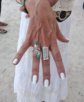 Bague énergétique fleur de vie