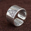 Bague Bouddha et Sutra du Coeur 6 Mantras en argent 999