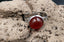 Bague réglable pierre ronde en Cornaline d'Inde