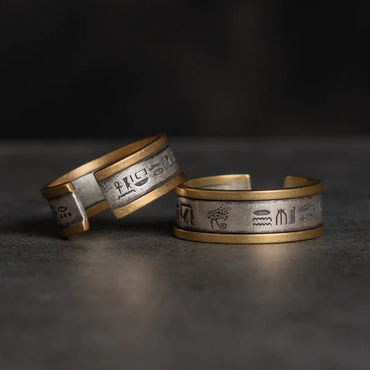 Bague Égyptienne en argent 925 - Invocation de l'Abondance