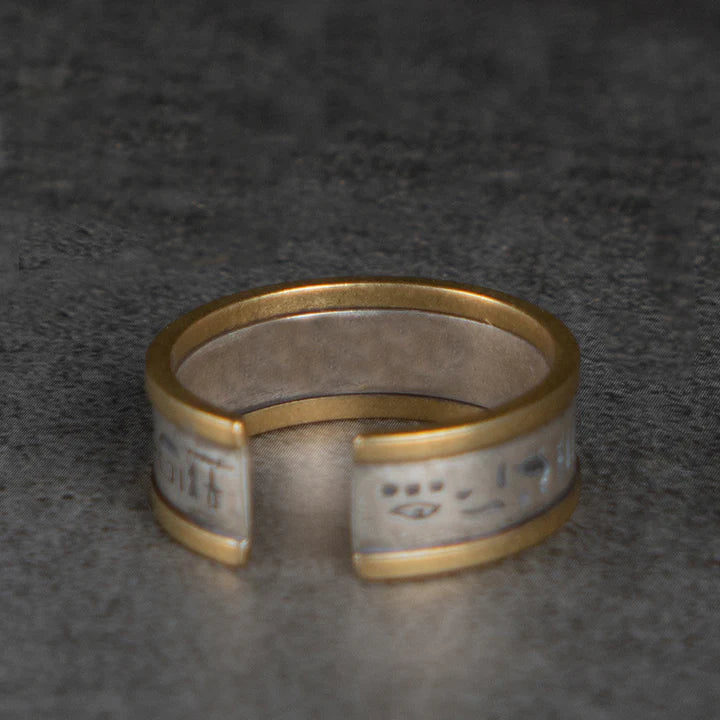 Bague Égyptienne en argent 925 - Invocation de l'Abondance