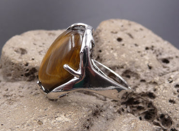 Bague "Confiance" en Oeil de Tigre