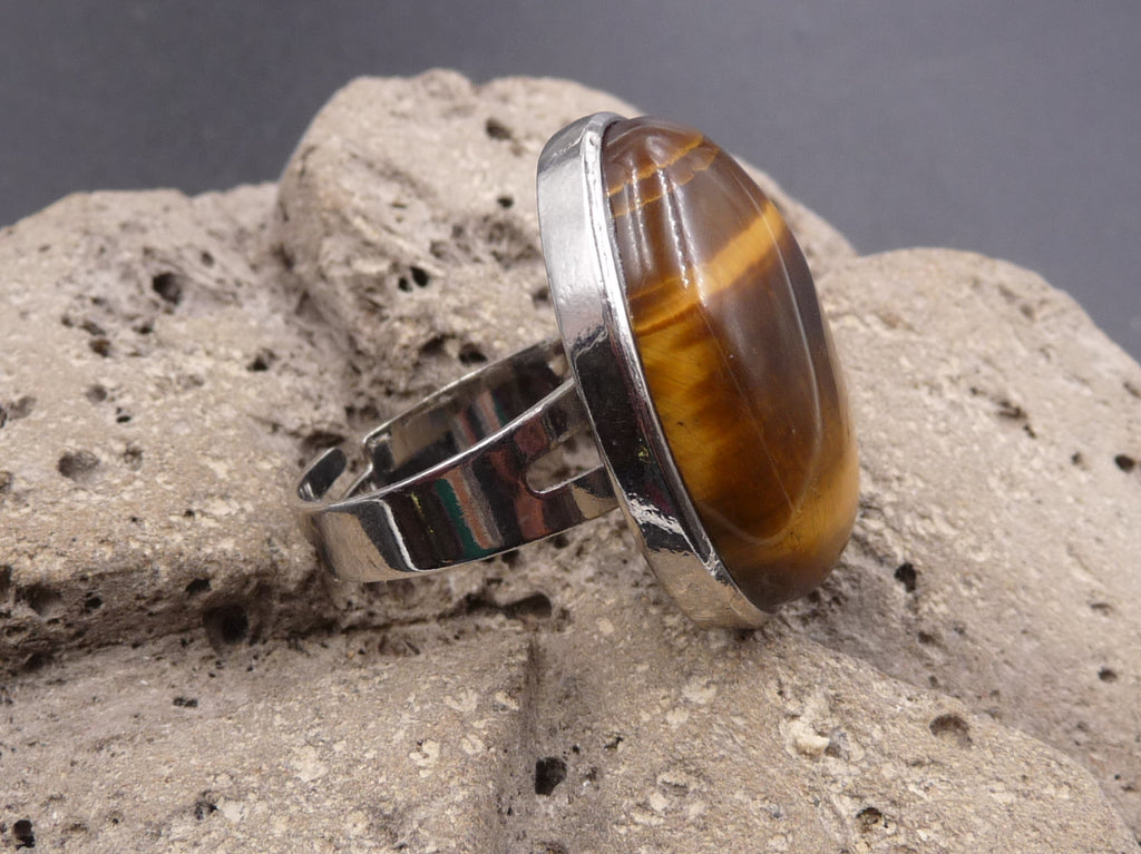 Bague "Confiance" en Oeil de Tigre