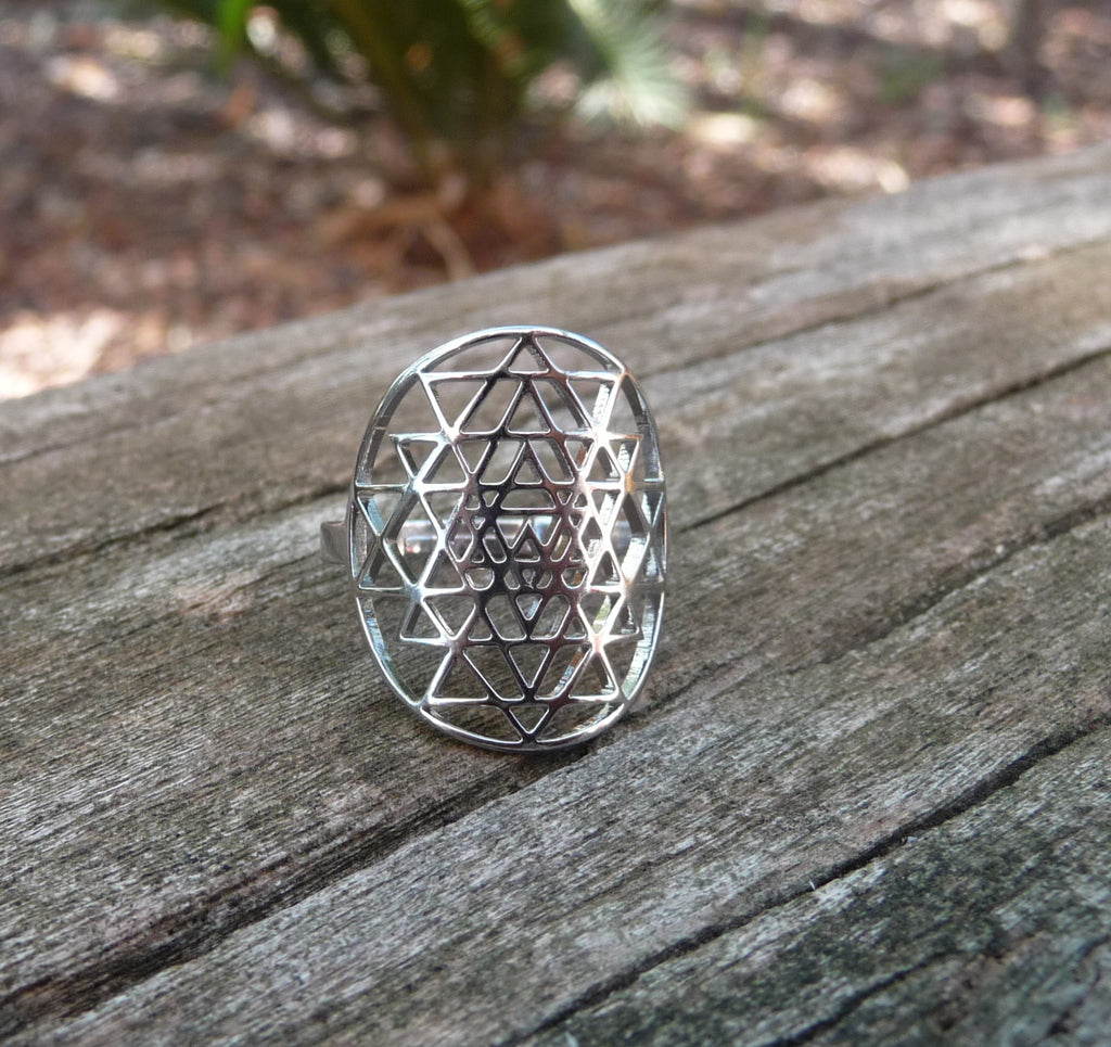 Bague Sri Yantra en Argent 925