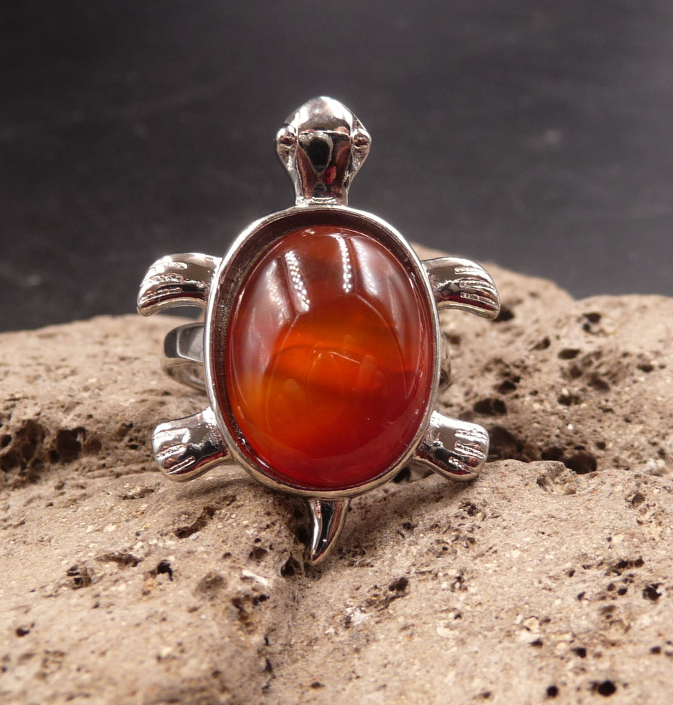 Bague tortue en Cornaline d'Inde