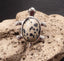 Bague tortue en Jaspe Dalmatien - Taille réglable