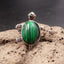 Bague tortue en Malachite du Zaïre - Taille réglable
