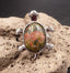 Bague tortue en Unakite - Taille réglable