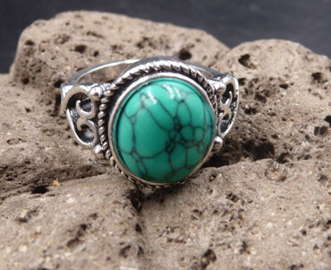 Bague en Turquoise Africaine - Pierre de l'amitié