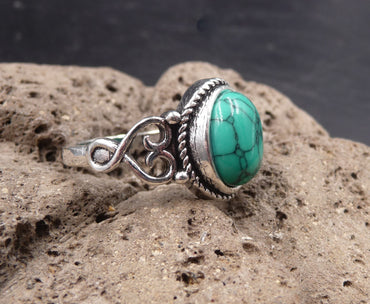 Bague en Turquoise Africaine - Pierre de l'amitié