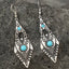 Boucles d'oreilles "Devsïh" en argent Tibétain et Howlite Turquoise