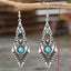 Boucles d'oreilles "Devsïh" en argent Tibétain et Howlite Turquoise