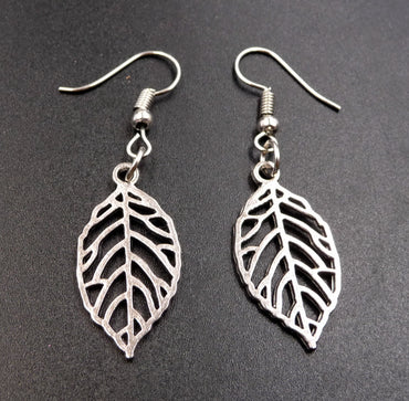 Boucles d’oreilles feuilles d'automne ciselées