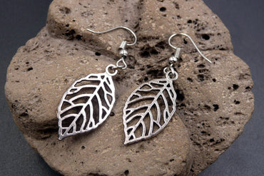 Boucles d’oreilles feuilles d'automne ciselées