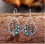 Boucles d'oreilles Cactus en argent Tibétain et Howlite Turquoise