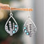 Boucles d'oreilles Cactus en argent Tibétain et Howlite Turquoise