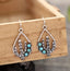 Boucles d'oreilles Cactus en argent Tibétain et Howlite Turquoise