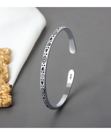 Bracelet jonc ajustable pour homme ou femme en Acier inoxydable