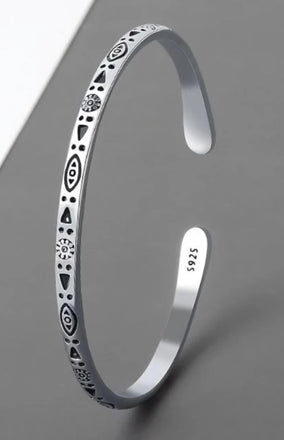 Bracelet jonc ajustable pour homme ou femme en Acier inoxydable