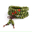 Bracelet Tibétain Mala en perles de bois de santal vert - 6 mm