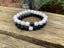 Bracelets de distance / couples - Agate noire et Howlite blanche 8 mm