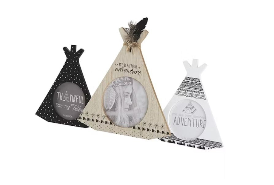 Cadre photo en forme de Tipi en bois