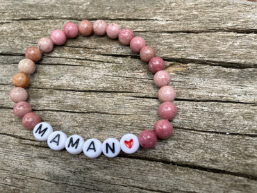 Bracelet spécial Fête des Mères en Rhodochrosite naturelle
