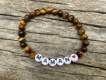 Bracelet spécial Fête des Mères en Oeil de Tigre naturel