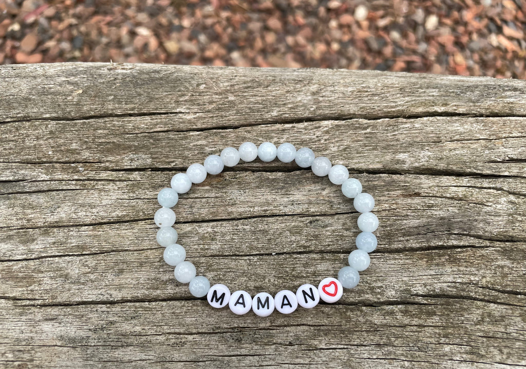 Bracelet spécial Fête des Mères en Aigue Marine naturelle