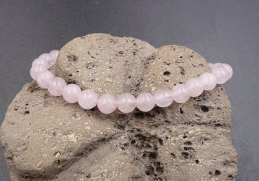 Bracelet "Sérénité" en Quartz Rose 4 mm