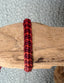 Bracelet unisexe réglable amitié porte bonheur en coton rouge et bordeaux
