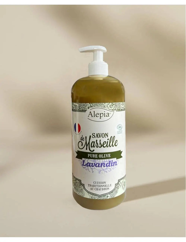 Savon de Marseille liquide Bio Pure Olive au Lavandin Alepia - 1 L