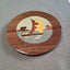 5 sous-verres et leur support en bois marqueterie de Madagascar
