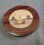 5 sous-verres et leur support en bois marqueterie de Madagascar