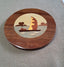 5 sous-verres et leur support en bois marqueterie de Madagascar