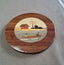 5 sous-verres et leur support en bois marqueterie de Madagascar